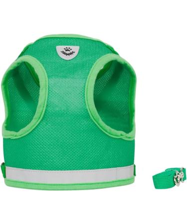 Femax Dog Harness & Linen Set - Soft Mesh Padded Reflective Adjustable Breastware for Walking & Training | Ideal for Dogs Puppies & Cats (Chest 35-40 cm) - Green - Buy Online on GoSupps.com