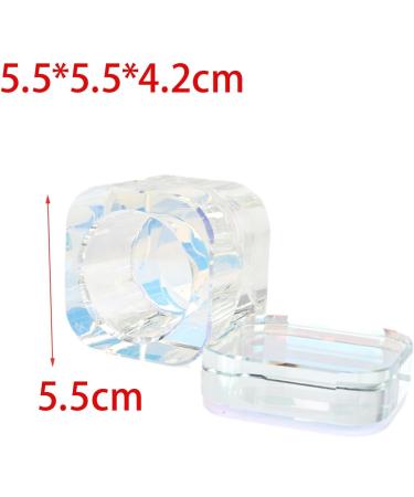 Generic Nail Art Liquid Dish with Lid Bowl Cup Practical Reusable Light Blue - Buy Online on GoSupps.com