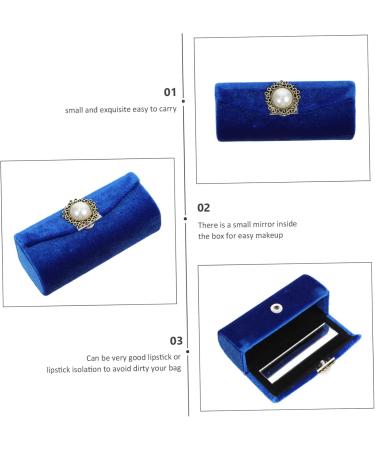  FOYTOKI Lipstick Box Lipstick Holder Handheld Lip Case with Mirror Women's Lipstick Holder Fabric Keychain Travel Cosmetic - Buy Online on GoSupps.com