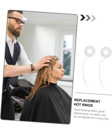 TEHAUX Hair Curler 2pcs Rings Hairstyling Hot Tool Part Plates Replacement Heating Thickness Ceramic Parts Hair 9.5X2.5CM White - Buy Online on GoSupps.com