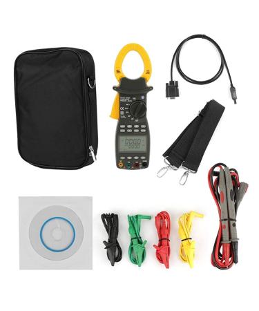 Electric Power Meter 3-Phase Digital Power Factor Clamp Electrical Meter AC Voltage Detector Kit with Backlight Correction Multimeter