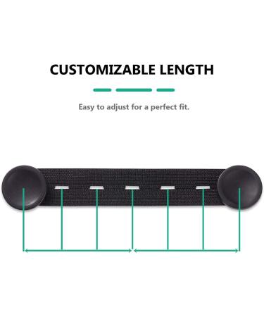 ITemporia Adjustable Mask Strap Holder - Elastic Mask Extension Hooks (6 Pieces: 3 Black + 3 White) for Comfortable Fit | International Shipping Available - Buy Online on GoSupps.com