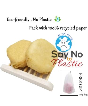 VERT Bamboo Charcoal Shampoo Bar 2-Pack - Natural Solid Soap for Treated, Dry Hair - Prevents Hair Loss & Promotes Growth - Vegan Plant Essence Formula - 4.2oz - Buy Online on GoSupps.com