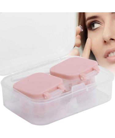 Portable Contact Lens Container Durable Pink Organizer for Cosmetic Lenses Multifunctional & Travel-Friendly - Buy Online on GoSupps.com