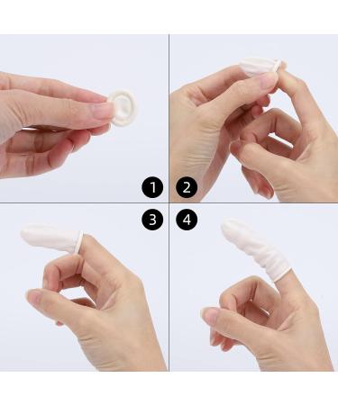 300x Medium Latex Finger Cots - White Disposable Rubber for Injured/Cracked Finger Sports - Buy Online on GoSupps.com