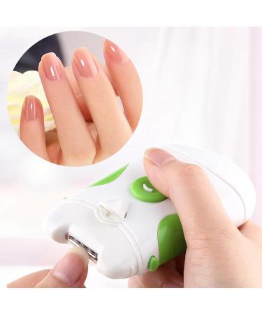 Electric Nail Trimmer Safe Manicure Pedicure Tools 2-in-1 Nail Trimming and Filing with Built-in Light for Home and Salon Use - Buy Online on GoSupps.com