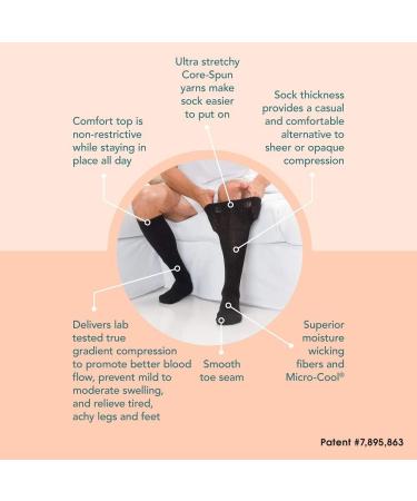 Buy Core-Spun Knee Highs 15-20 mmHg - XL Pink Argyle Patterned Compression Socks | International Shipping Available - Buy Online on GoSupps.com