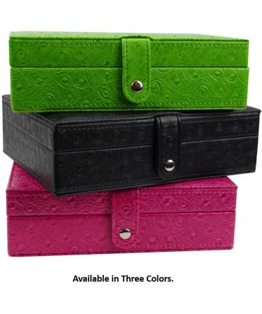 Leather 7 Day AM/PM Pill Organizer - Green | International Shipping Available - Buy Online on GoSupps.com