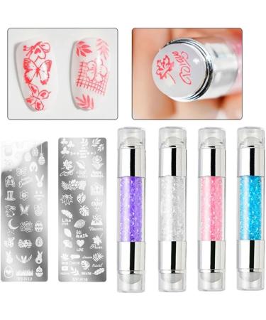Nail Stamper Kit Nail Printing Tool Nail Polish Pattern Making Aids Nails Seal Mold Nail Stamp Plate Blue Nail Seal - Buy Online on GoSupps.com