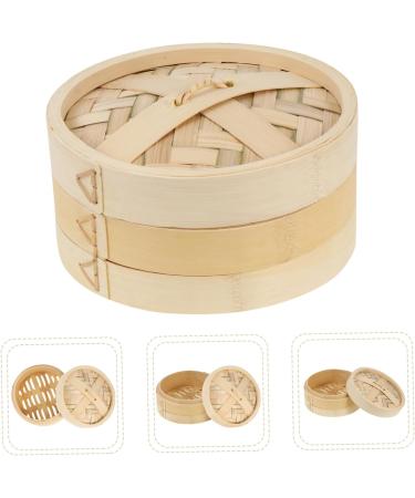 Zerodeko 1 set Snacks Compact Cm Buns Food Steamer Supplies Fish Sturdy Wood Veggies Basket Lid Pan - Buy Online on GoSupps.com