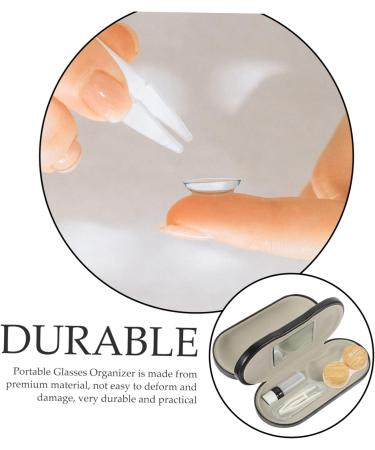 Childweet Double Purpose Portable Glasses Case | PU Leather Storage Box for Sunglasses | Outdoor Glasses Bag (15.8x7.4cm) - Buy Online on GoSupps.com