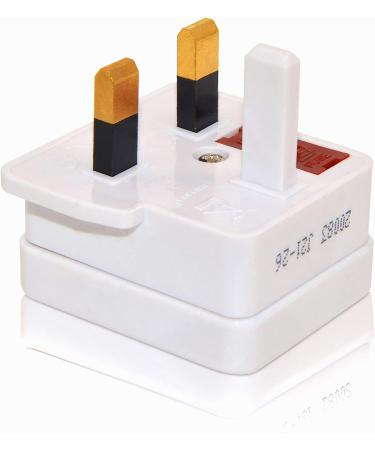 Buy UK 2 Pin to 3 Pin 1A Fuse Adapter Plug for Shaver & Toothbrush - International Shipping Available - Buy Online on GoSupps.com