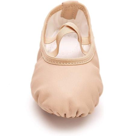 RoseMoli Ballet Shoes - Leather Yoga Ballet Slippers for Girls/Women, Nude, Size 3.5 - Buy Online on GoSupps.com