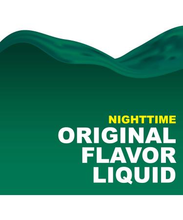 GoodSense Nighttime Cold and Flu Liquid Medicine 6 Hour Relief of Fever Sore Throat Sneezing Runny Nose Cough Original Flavor - Buy Online on GoSupps.com