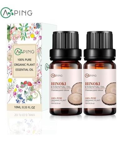 2-Pack 100% Pure Organic Hinoki Essential Oil - Natural Aroma for Diffusers Spa Yoga & Massage - Chamaecyparis Obtusa - Buy Online on GoSupps.com
