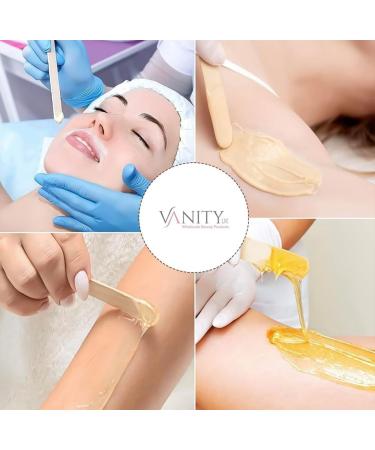 Vanity UK Waxing Spatulas (100 Pcs) Salon Professional Quality Disposable Wooden Sticks Suitable for Warm and Hot Wax Applicator for Body Hair Removal Flat Round End 100 Spatulas - Buy Online on GoSupps.com