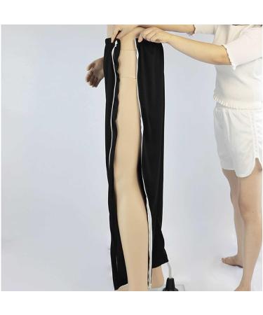 Daily Wear Black Patient Pants with Side Zipper for Elderly & Disabled - Comfortable Care Clothes for Surgery & Bedridden Patients | Medium Size - Buy Online on GoSupps.com