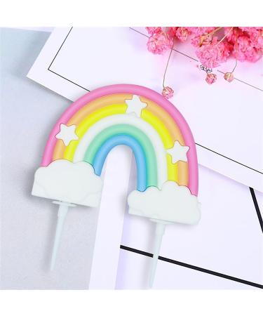 Airfish Rainbow Cake Topper Rainbow Cake Decoration for Happy Birthday Rainbow Theme Cake Supplies for Boys and Girls Party Anniversary Wedding Kids - Buy Online on GoSupps.com