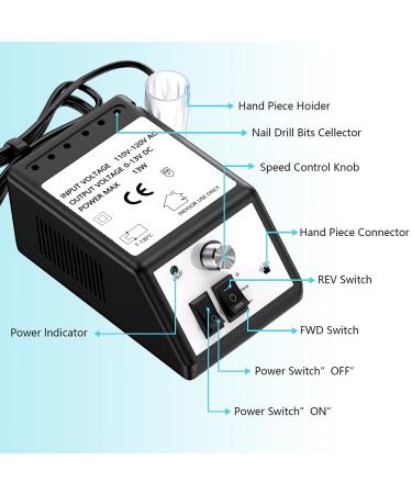 JIASHENG Professional 20000rpm Electric Nail Drill Machine for Salon Use - Black - Buy Online on GoSupps.com