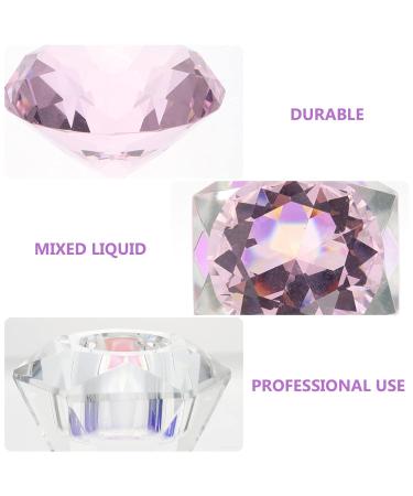 FOMIYES Glass Nail Cup with Lid | Nail Art Manicure Pen & Cleaning Cup - Rose Color for Perfect Nails - Buy Online on GoSupps.com