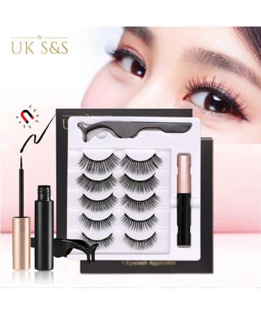 Magnetic eyelash and eyeliner kit 1 Tube of Magnetic Eyeliner 5 Pairs of Magnetic Eyelashes 1 Eyelash Applicator - Buy Online on GoSupps.com
