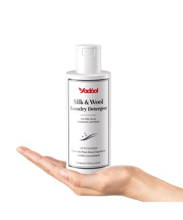 Silk Detergent & Wool for Concentrated PH Neutral Laundry Detergent Gentle Silk Washable for Silk Pillowcases Wool Cashmere Lingerie Bedding More Protect Restore Softness Luster 3.72 Fl Oz/110 mL