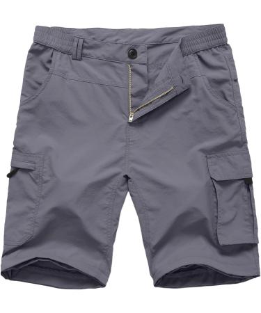 StunShow Boys Waterproof Cargo Pants - UPF 50+ Quick Dry Convertible Zipper Pants for Kids - Grey - Ideal for Casual Hiking - Buy Online on GoSupps.com