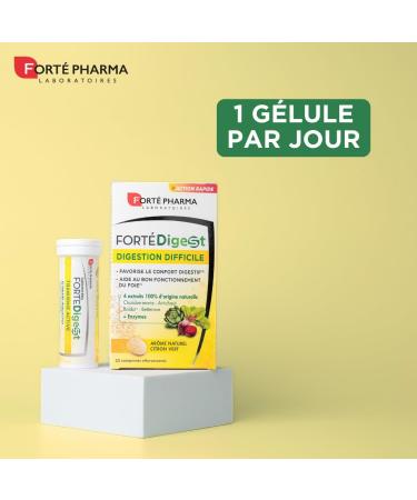 Fort Pharma - Fort Digest - Difficult Digestion | Food Supplement Digestion - Milk Thistle Beetroot Artichoke and Enzymes - Buy Online on GoSupps.com