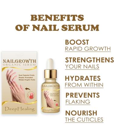 NailGrowth DeepHealing Organic Serum NailGrowth Serum Reconstrux Nail Growth Nail Growth and Strength Serum Nail Growth Serum Nail Repair Essence Serum 30ml (3Pcs) - Buy Online on GoSupps.com