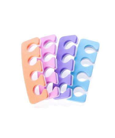 Toe Separators - Soft Two Tone Toe Spacers - Great Toe Cushions - Apply Nail Polish During Pedicure & Other Uses - Iridesi - 12 Pack