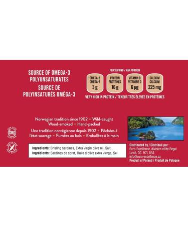 King Oscar Brisling Sardines in Extra Virgin Olive Oil 106 Gram Cans (Pack of 12) Sardines Olive Oil 106 g (Pack of 12) - Buy Online on GoSupps.com