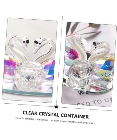 Healeved 1pc Nail Art Crystal Cup Decorative Glass Jars Acrylic Nails Glass Nail Cup Cups Glass Liquid Containers Cosmetic Containers Mini Nail Bowl Cups Dappen Dish Grace Pen Washing Cup 9.5x7.2cm As Shown - Buy Online on GoSupps.com