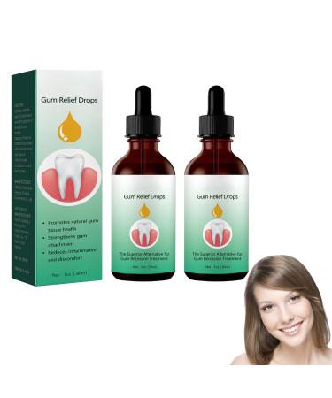 Fengyang 2PCs gum recovery natural oral care drops repair of gum return drops to the gum repair relieve gum loss gum care products