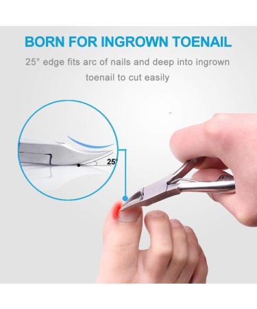 ASEOK Ingrown Toenail Clippers Used For Thick Toenails Fungi Toenails Ingrown Toenails. Long Handle Safe Storage Precision Toe Nail Clippers Clip Cuticles Easily Blue - Buy Online on GoSupps.com