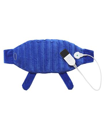 Tinayau electrical infrared heating belt heating belt soft back support belt comfortable back warmer heating pillow electric heating pillows for back shoulder stomach waist pain 51cm x 25cm blue (European version)