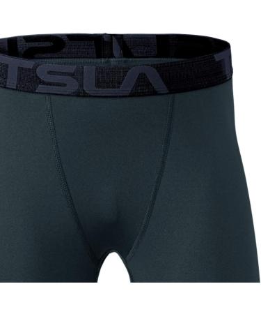 Buy TSLA Boys Compression Pants | USF 50+ Baselayer & Cool-Dry Running Leggings | 4-Way Stretch Workout Pants | Charcoal - International Shipping Available - Buy Online on GoSupps.com