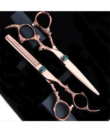 Hair Cutting Scissors Hairdressing Scissors Rose Gold Hair Scissors Kit Hair Scissors Hair Cutting Professional Scissors to Cut Hair Kit for Barber Stylist 6 inch