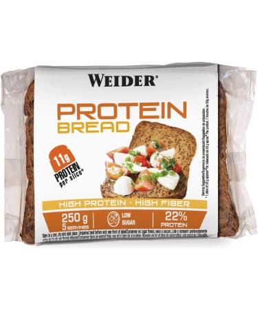 Weider Rich Protein Bread with 11g of protein. High fiber and low sugar (250 g) Neutral 250 g (Pack of 1)