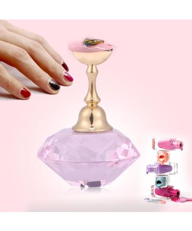 Anggrek Nail Tips Chalk Holder - Magnetic Nail Tip Exercise Stand in 3 Colors | Basic Oval Alloy & Crystal Nail Art Display Tool (Pink) - International Shipping Available - Buy Online on GoSupps.com