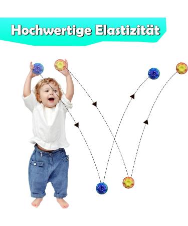 Yeelan Jump Ball Set - 6 Colorful 7cm Bouncing Balls for Kids | High-Jumping Rubber Space Balls for Indoor & Outdoor Play - Buy Online on GoSupps.com