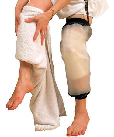 Large Waterproof Knee Cast Shower Cover - Reusable Protector for Knee Replacement Surgery, Wounds, and Burns - New TPU Process - (Large Size) - Buy Online on GoSupps.com