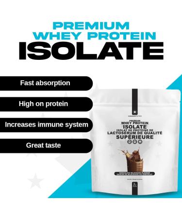 Canadian Protein 100% Whey Isolate 27g of Protein | 2 kg of Chocolate Milkshake Flavoured Low Carb Keto Friendly Workout Recovery Drink | Protein Powder Rich in BCAA Amino Acids - Buy Online on GoSupps.com