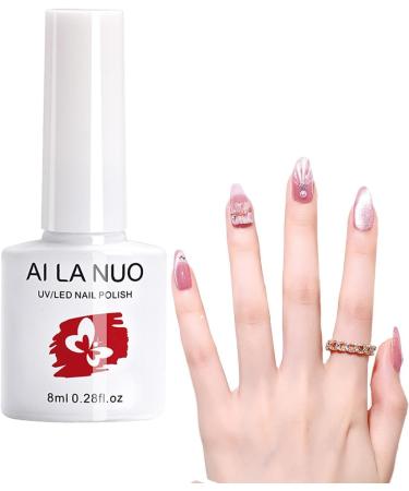 Shiny Nail Gel - Soak Off Nail Polish | 0.28oz Quick Dry Magnetic Nail Lacquer Soak Off Shiny Nail Polish Long-Lasting Bright Nail Polish for at Home Lencyh 08 - Buy Online on GoSupps.com
