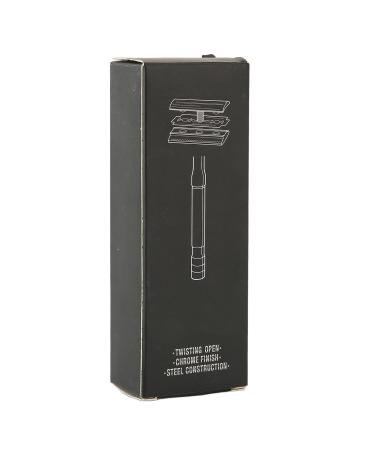 Durable Manual Razor for Easy Beard Care | Metal Shaver with Comfortable Handle & Cleaning Brush - Buy Online on GoSupps.com