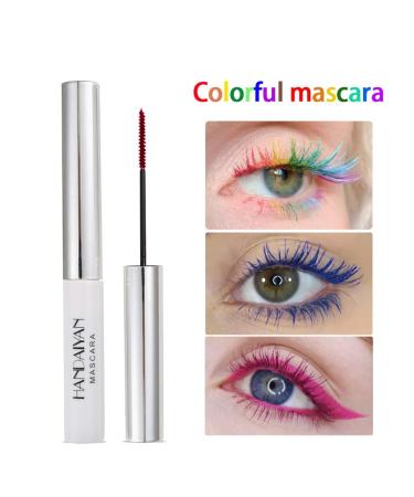 Allbestaye Colorful Waterproof Mascara - Fine Brush Long-lasting Green Black & White Eyelashes - Buy Online on GoSupps.com