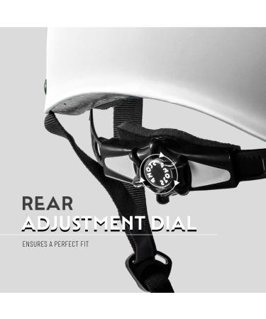 STOMP Skateboard Helmet - Removable Liners, Ventilation, Multi-Sport for Youth & Adults Medium Matte White - Buy Online on GoSupps.com