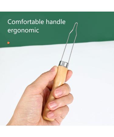 Button Hook Wood Handle Wire Pull Through Aids Button Helper Button Assist Device Dressing Aid Assist Device Tool - Buy Online on GoSupps.com