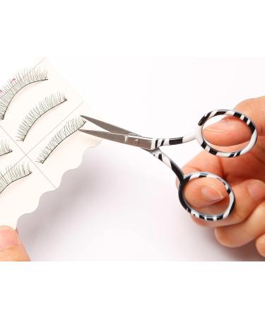 YJSStriving 3.5 Inch Small Beauty Eyebrow Trimmer Scissors - Zebra-stripe Design - Buy Online on GoSupps.com