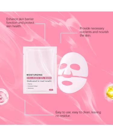 Pink Masque Collagen Facial Korean Skincare Coreen Masque Collagen Pink Mask Collagen Korean Facial Mask Pore Care Moisturizing And Evens Skin Tone Korean Skincare (4PC) - Buy Online on GoSupps.com