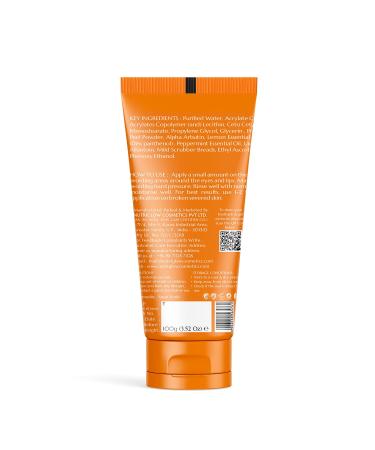 Nutriglow Advanced Organics Vitamin C Lightening Face Scrub - 100gm | Best Skin Brightening Exfoliator for Radiant Glow - International Shipping Available - Buy Online on GoSupps.com